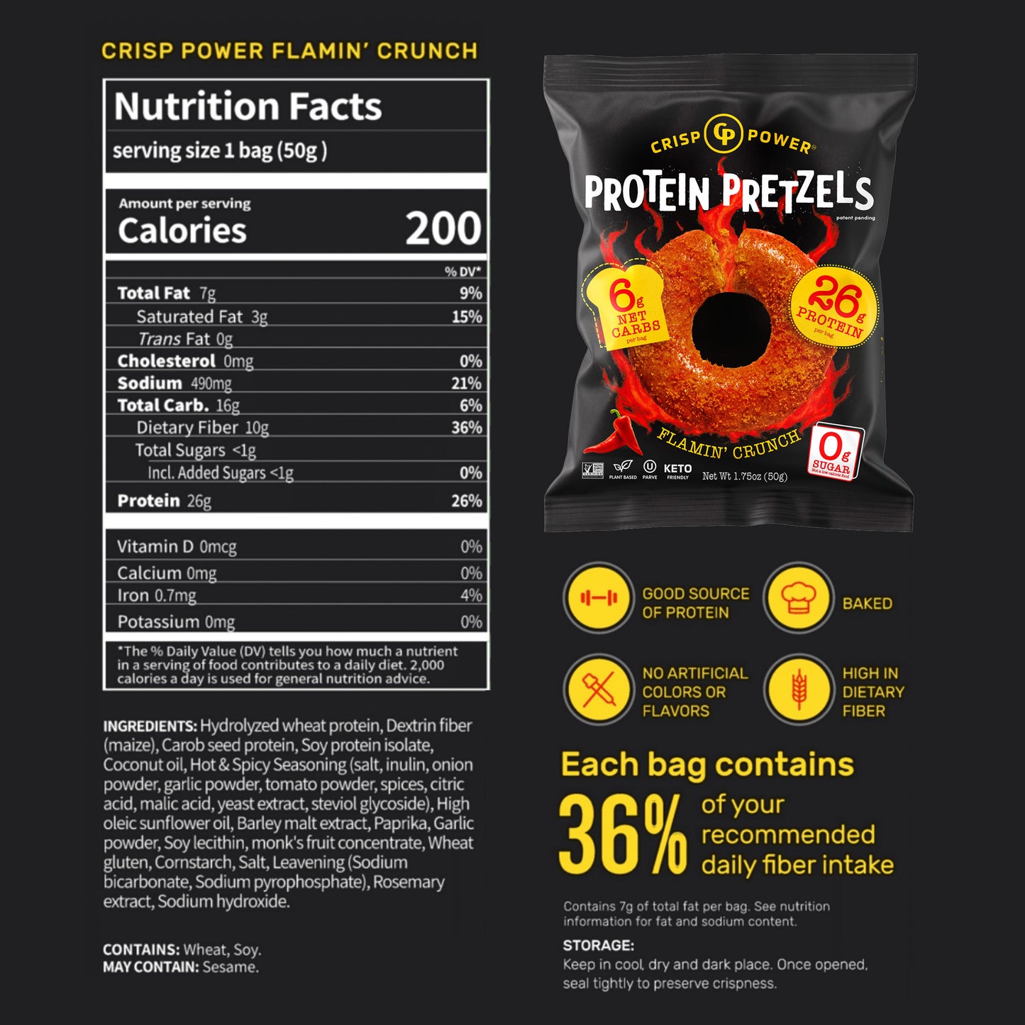 Flamin' Crunch - Protein Pretzels
