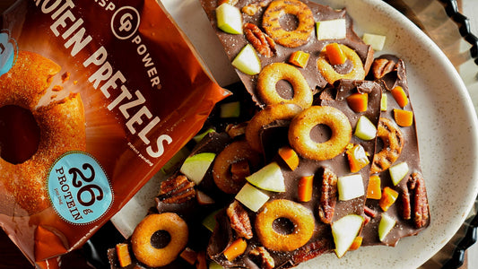 Caramel Apple Protein Pretzel Bark | Crisp Power