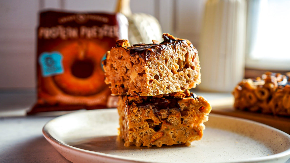 Cinnamon Crunch Mashmallow Protein Pretzel Bars