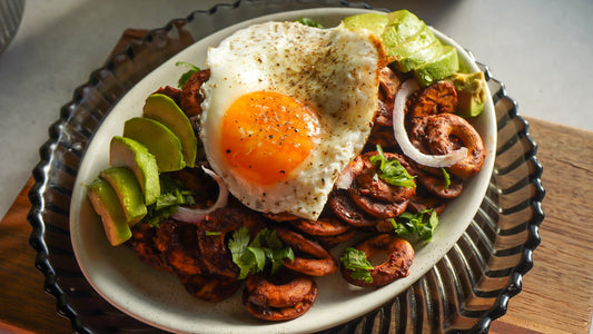 Flamin' Crunch Protein Pretzel Chilaquiles