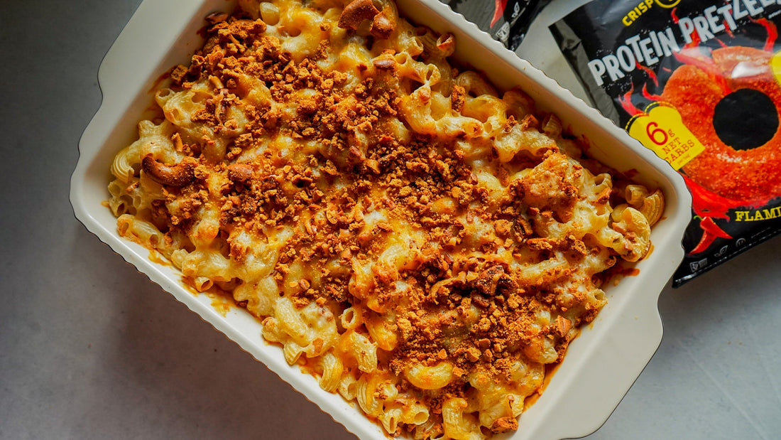 Flamin' Crunch Protein Pretzel Mac & Cheese | Crisp Power