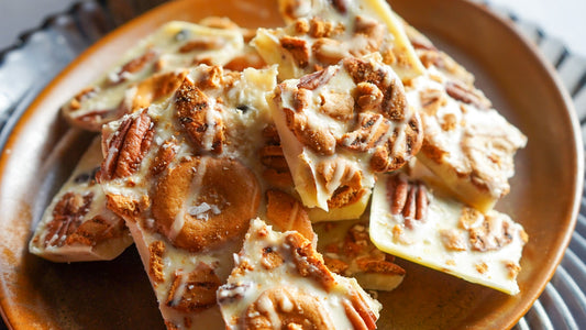 Oatmeal Cookie Protein Pretzel Bark