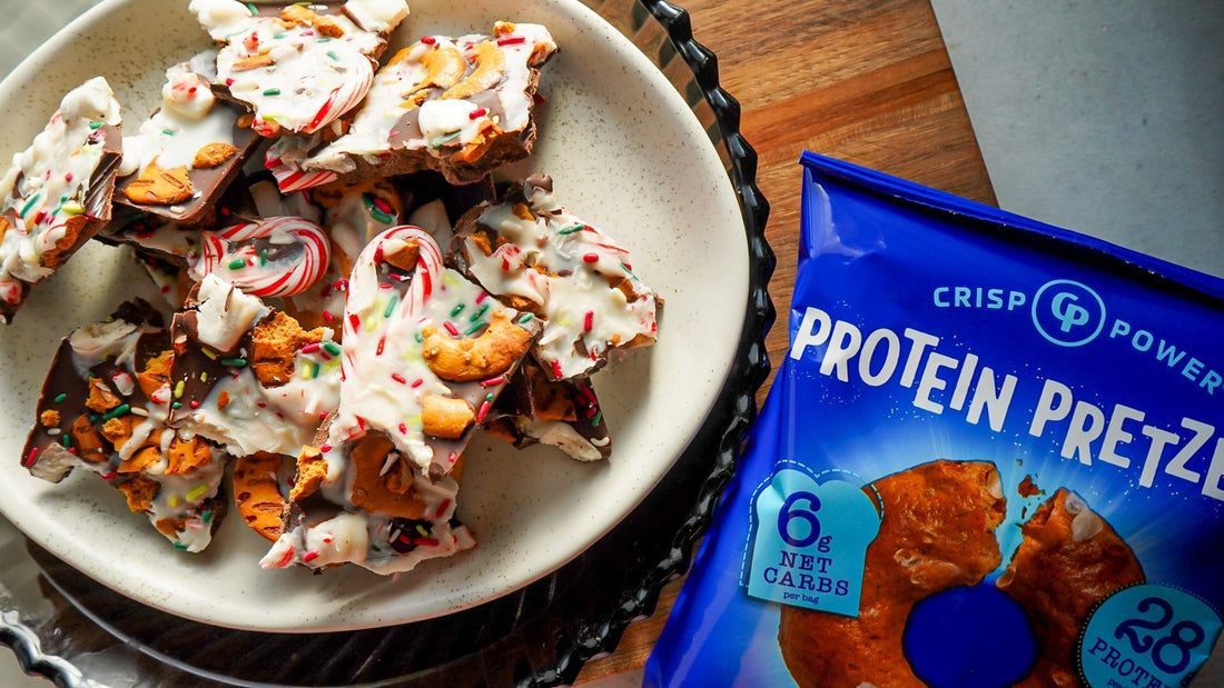 Peppermint Protein Pretzel Bark