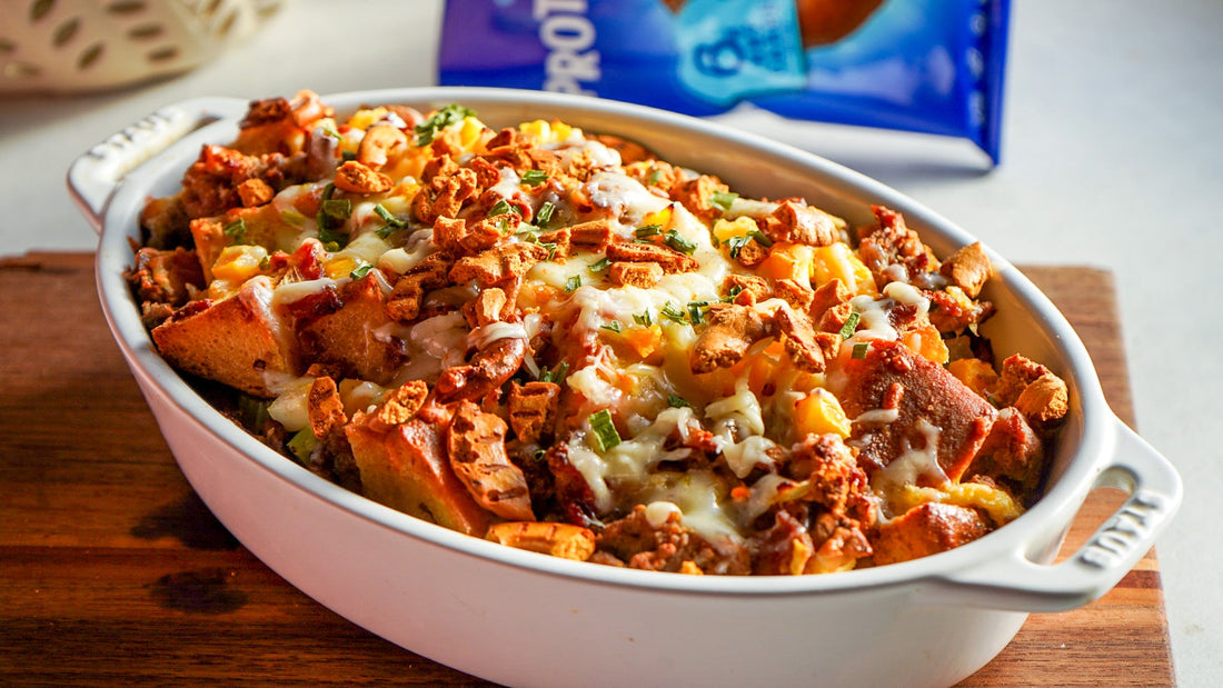 Low Carb Protein Pretzel Holiday Stuffing | Crisp Power