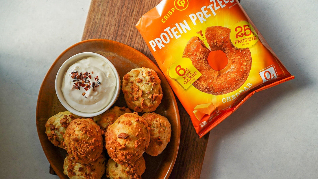 Crisp Power Cheddar Cheese Protein Pretzel Bites
