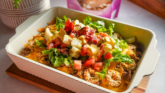 Protein Pretzel Burger Lasagna