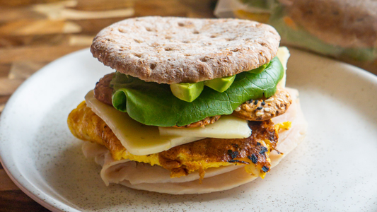 Turkey Avocado Protein Pretzel Sandwich