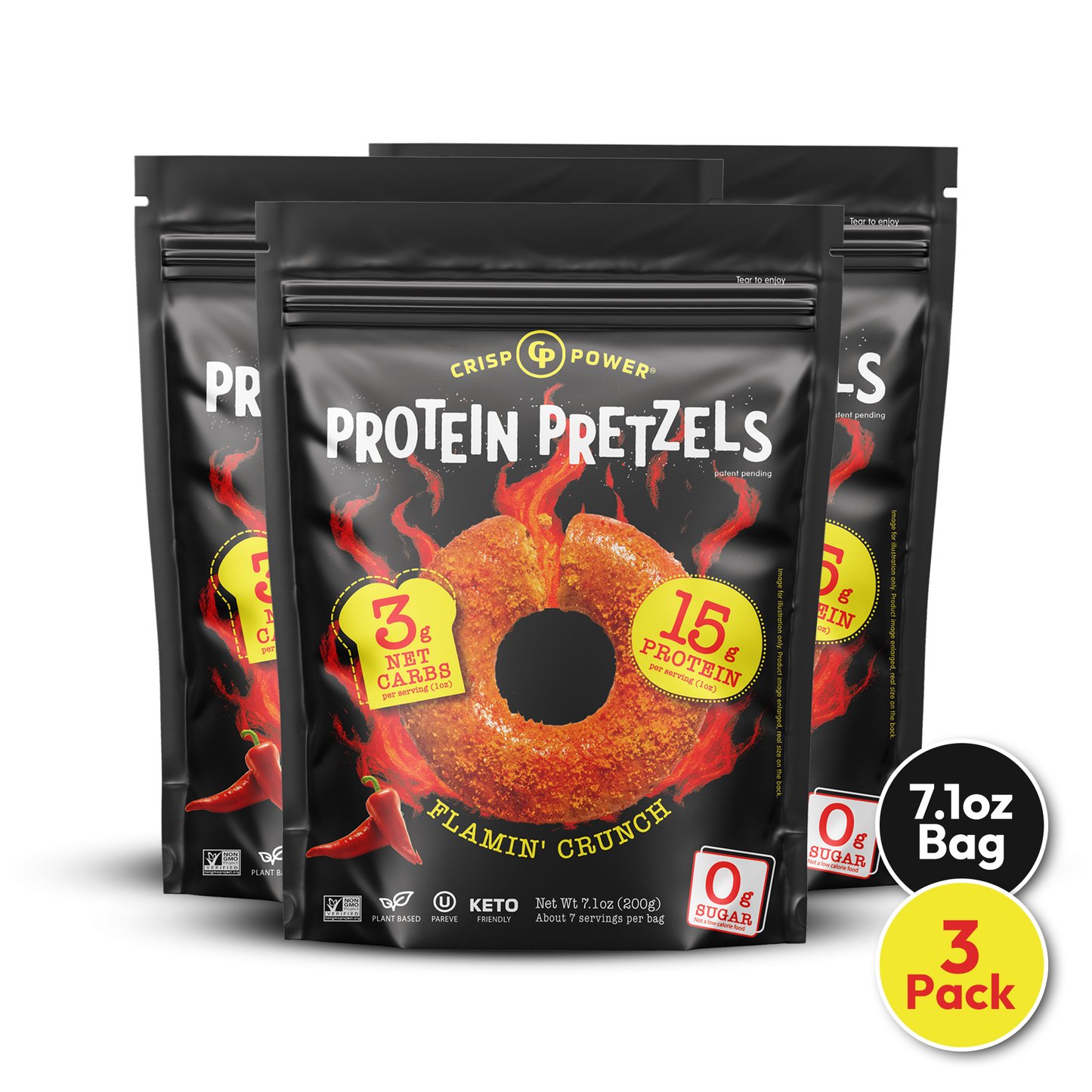 Flamin' Crunch 7.1 Oz Bag - 3 Pack