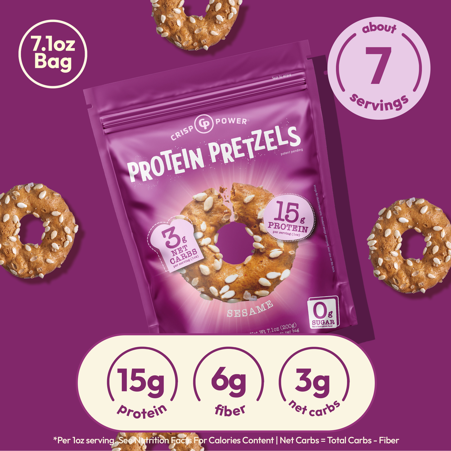 Sesame 7.1 Oz Bag - 3 Pack