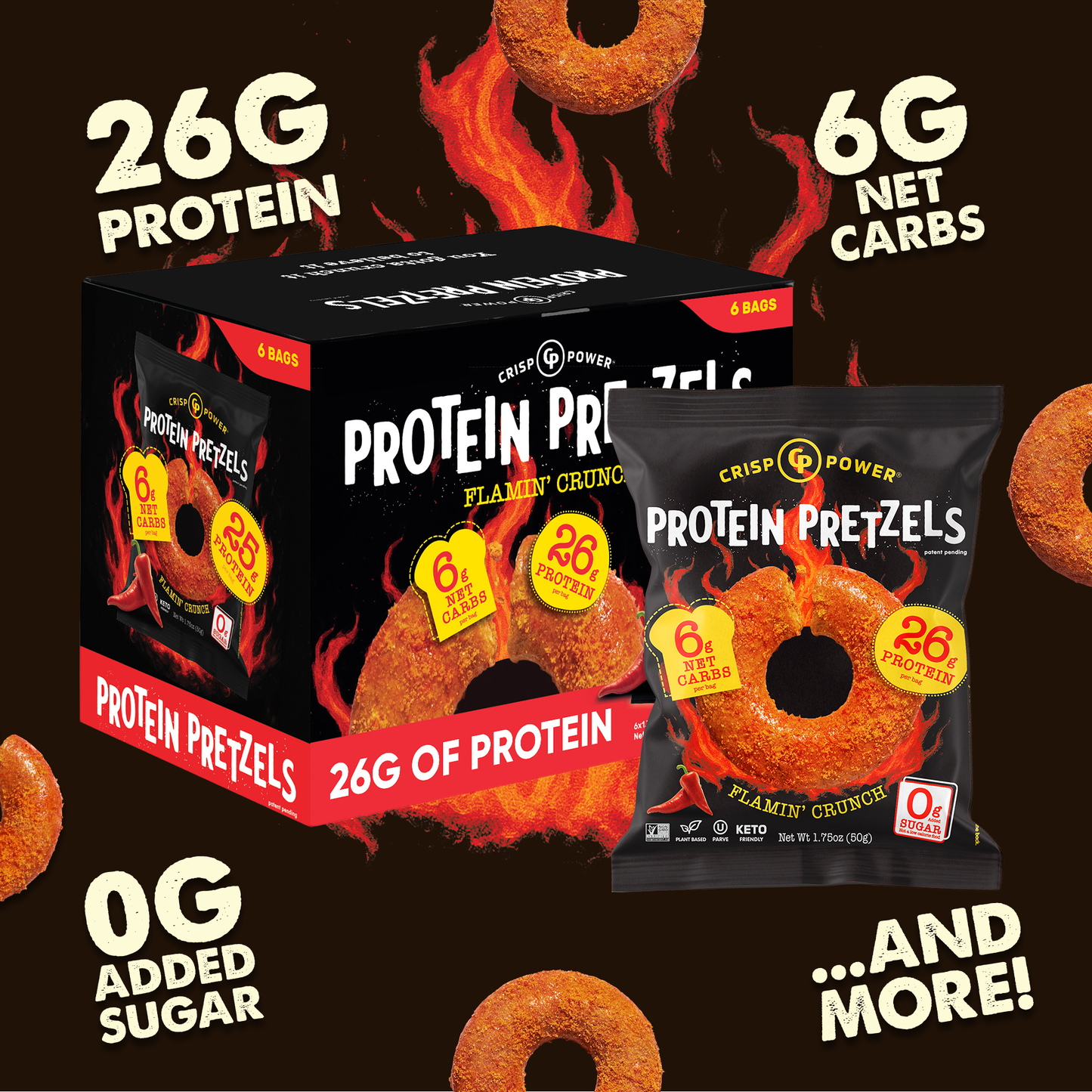 Flamin' Crunch - Protein Pretzels